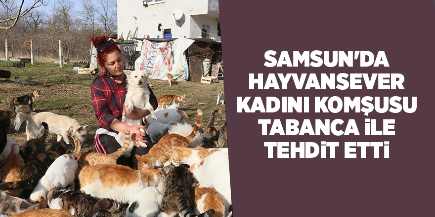 Samsun'da hayvansever kadını komşusu tabanca ile tehdit etti - samsun haber