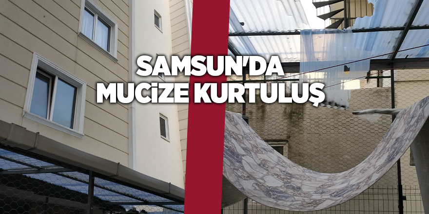 3. kattan düşen kız çocuğunu halı kurtardı - samsun haber