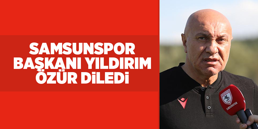 Samsunspor Başkanı Yıldırım özür diledi - samsun haber