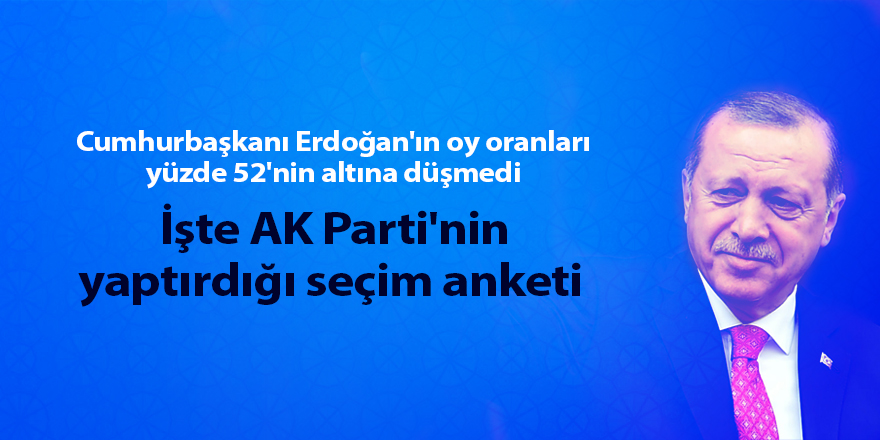 Cumhurbaşkanı Erdoğan'ın oy oranları yüzde 52'nin altına düşmedi - samsun haber