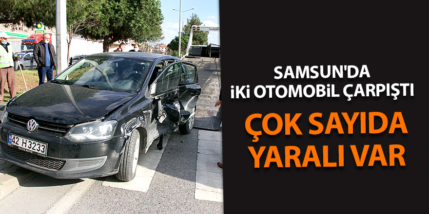 Samsun'da iki otomobil çarpıştı - samsun haber