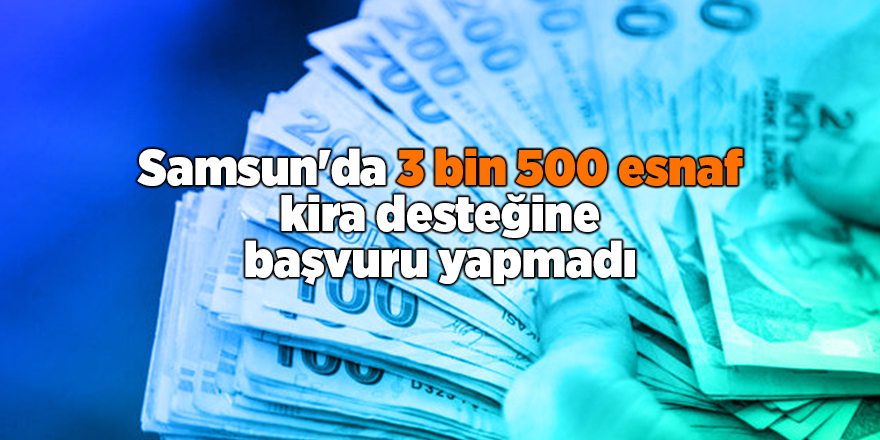 Samsun'da 3 bin 500 esnaf kira desteğine başvuru yapmadı - samsun haber