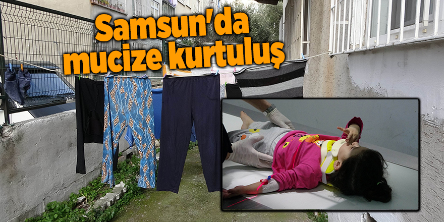 2,5 yaşındaki çocuğu ölümden  çamaşır ipi kurtardı - samsun haber