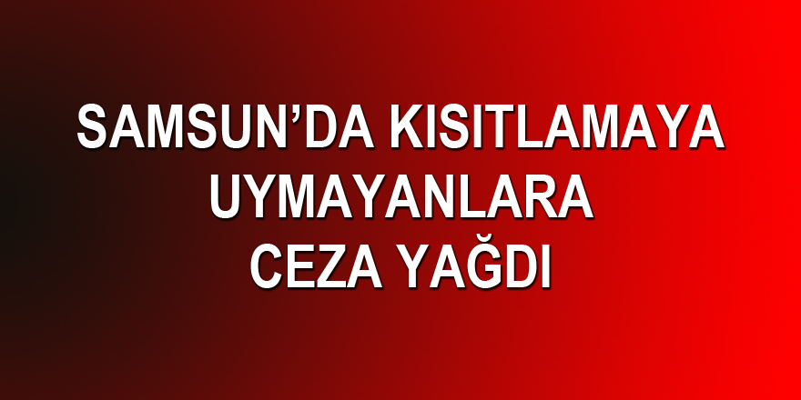 Samsun'da kısıtlamaya uymayanlara ceza yağdı