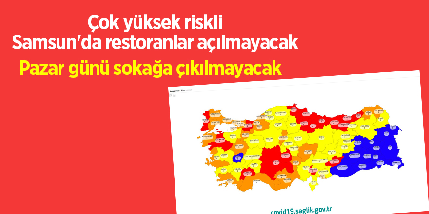 Çok yüksek riskli Samsun'da restoranlar açılmayacak - samsun haber