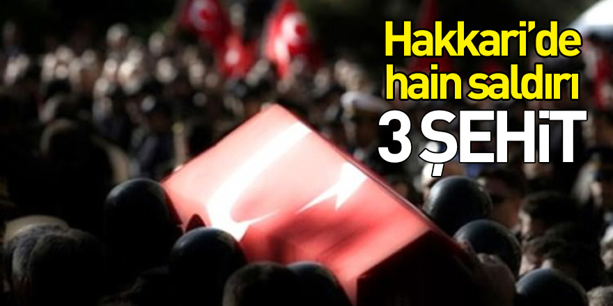 Hakkari'de hain saldırı: 3 şehit