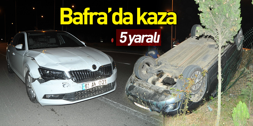 Bafra’da kaza: 5 yaralı