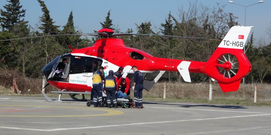 Samsun'da yaşlı adamın imdadına ambulans helikopter yetişti - samsun haber