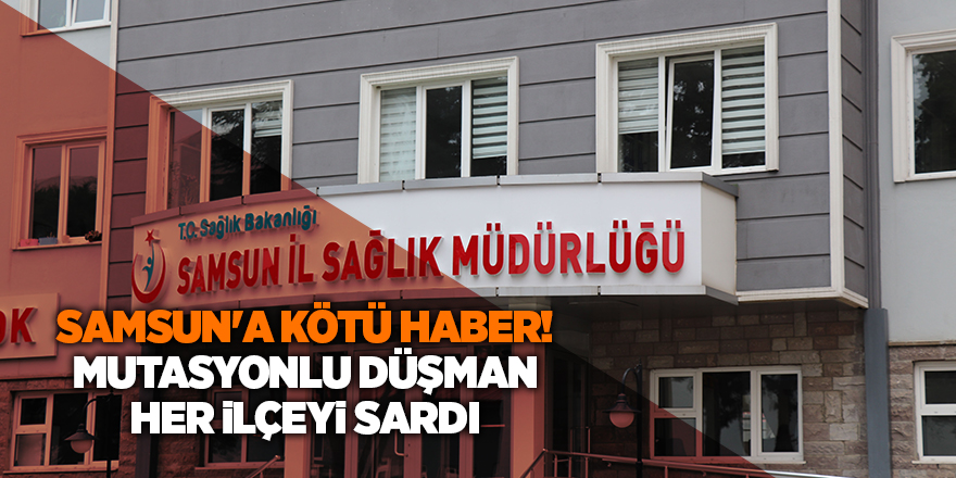 Samsun'a kötü haber! Mutasyonlu düşman her ilçeyi sardı - samsun haber