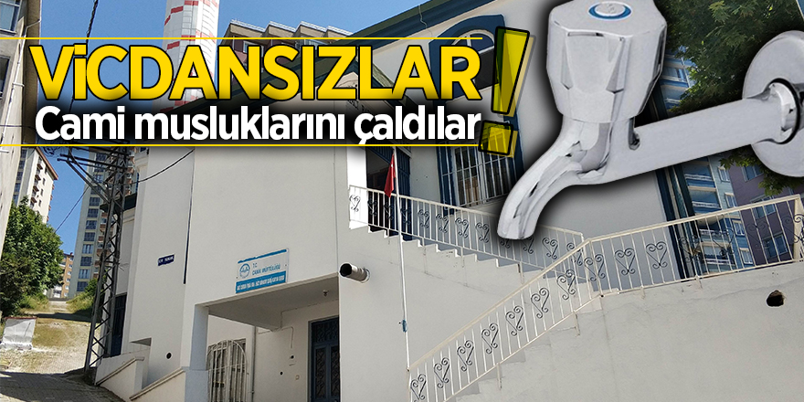 Cami musluklarını çaldılar 