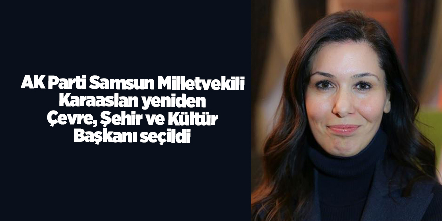 AK Parti Samsun Milletvekili Karaaslan yeniden Çevre, Şehir ve Kültür Başkanı seçildi