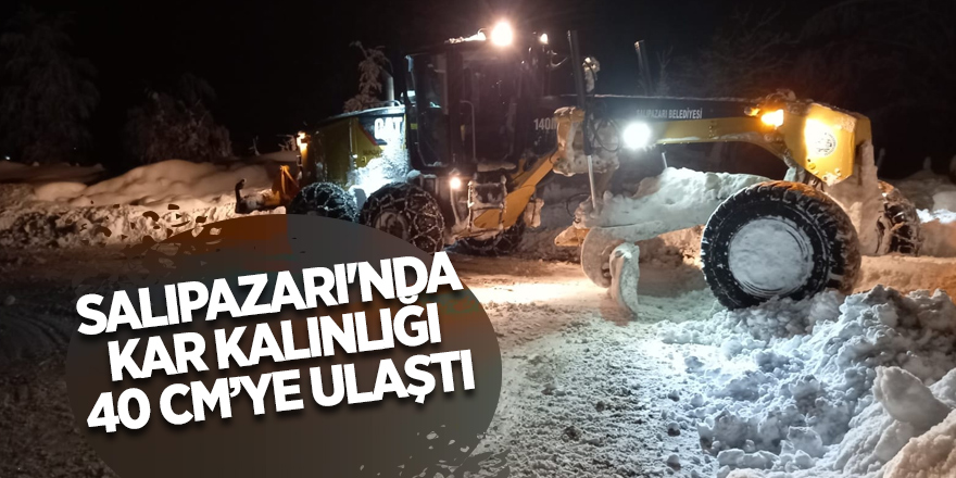 Salıpazarı'nda kar kalınlığı 40 cm’ye ulaştı - samsun haber