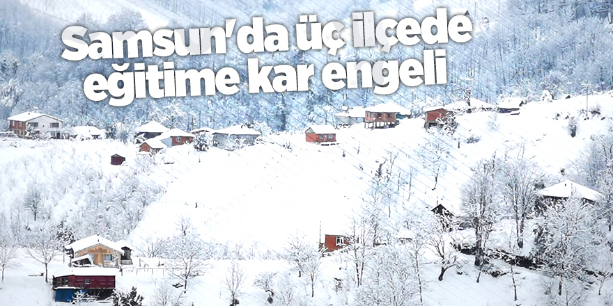 Samsun'da üç ilçede eğitime kar engeli - samsun haber