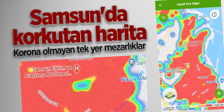 Samsun'da korkutan harita - samsun haber