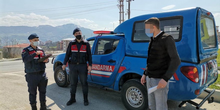 Samsun'da karantinadan kaçtı jandarmadan kaçamadı - samsun haber