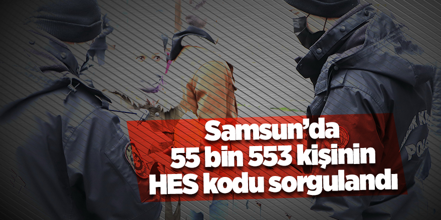 Samsun’da 55 bin 553 kişinin HES kodu sorgulandı - samsun haber