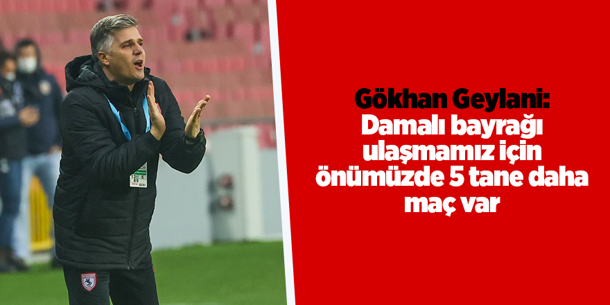 Gökhan Geylani: Damalı bayrağı ulaşmamız için önümüzde 5 tane daha maç var - samsun haber