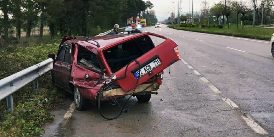 Samsun'da kaygan zemin kazaya davetiye çıkardı - samsun haber