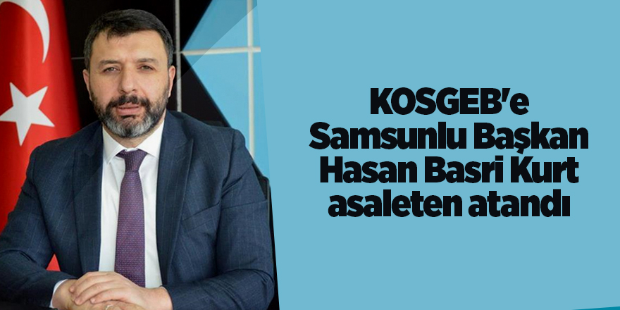 KOSGEB'e Samsunlu Başkan Hasan Basri Kurt asaleten atandı - samsun haber