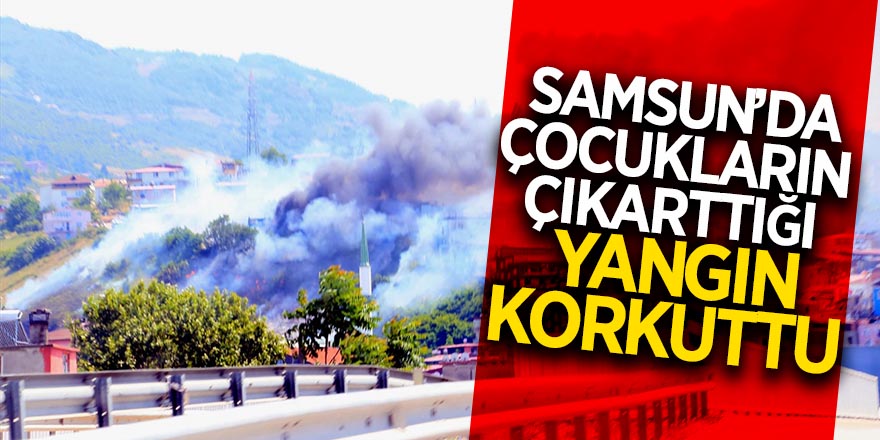 Samsun’da çocukların çıkarttığı yangın korkuttu