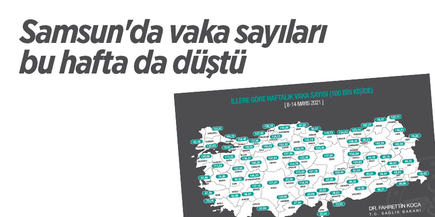 Samsun'da vaka sayıları bu hafta da düştü - samsun haber