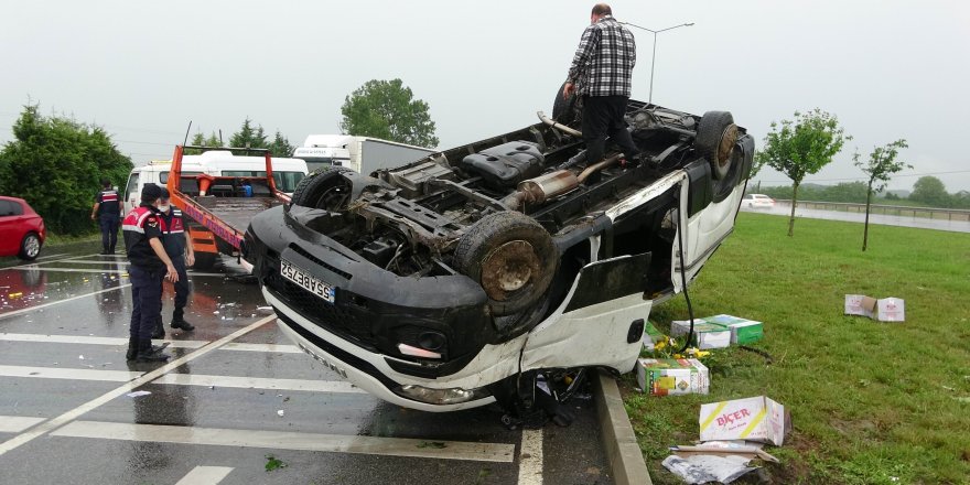 Samsun'da sağanak yağış kaza getirdi - samsun haber