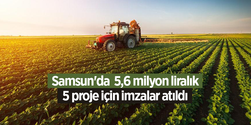 Samsun'da  5,6 milyon liralık 5 proje için imzalar atıldı - samsun haber