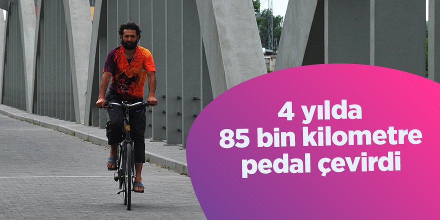 4 yılda 85 bin kilometre pedal çevirdi - samsun haber