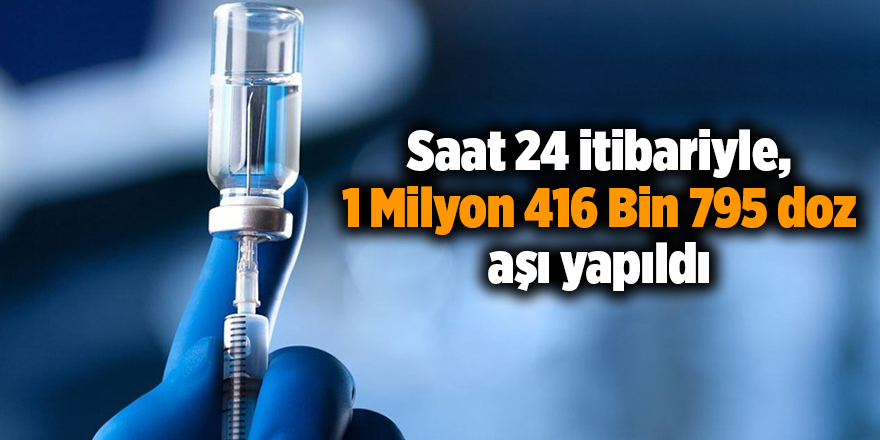 Saat 24 itibariyle, 1 Milyon 416 Bin 795 doz aşı yapıldı - samsun haber