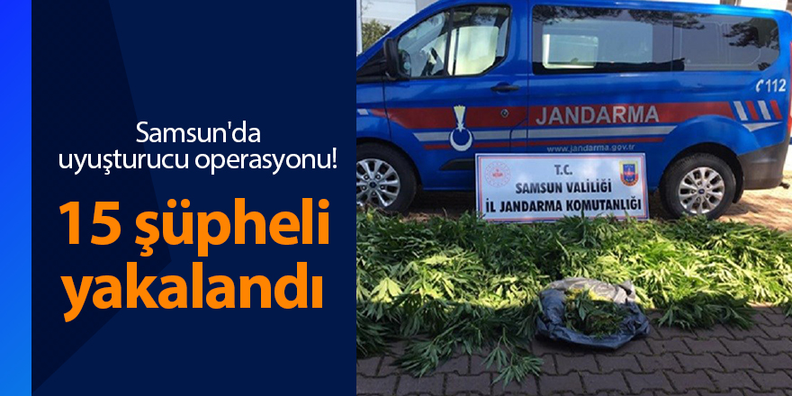 Samsun'da uyuşturucu operasyonu!  15 şüpheli yakalandı - samsun haber