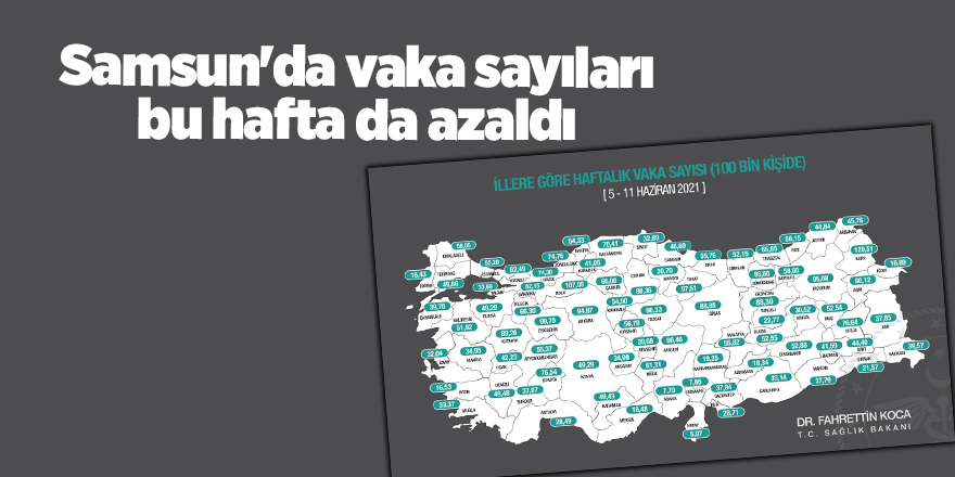 Samsun'da vaka sayıları  bu hafta da azaldı - samsun haber