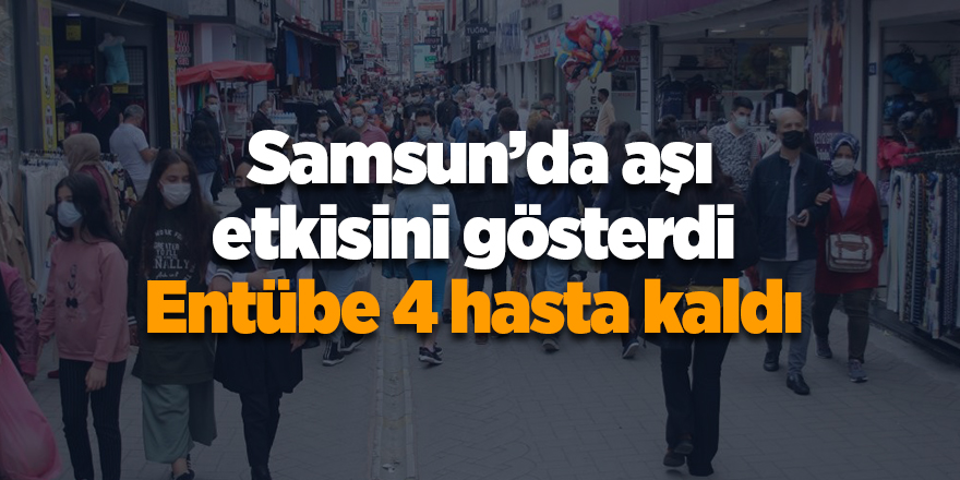 Samsun’da aşı etkisini gösterdi  Entübe 4 hasta kaldı - samsun haber