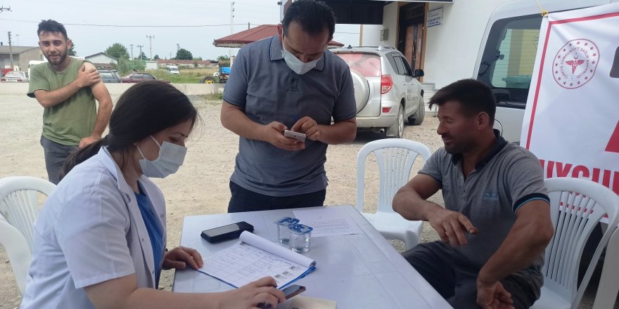 Samsun'un Mavi ilçesinde sanayide aşı çalışması - samsun haber