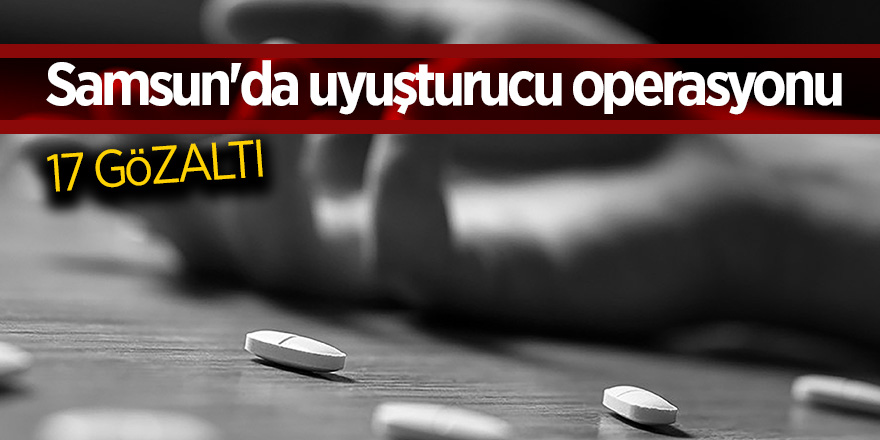 Samsun'da uyuşturucu operasyonu: 17 gözaltı 