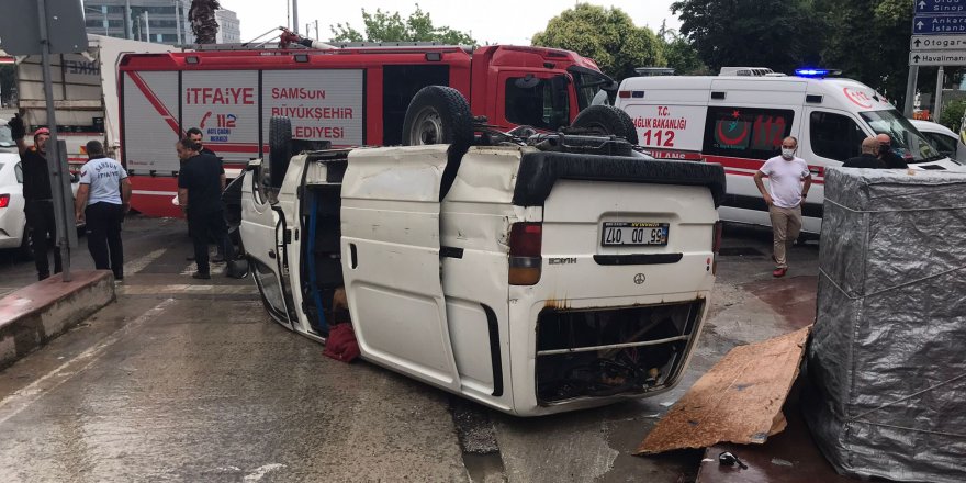 Samsun'da yağış kaza getirdi! Aynı aileden 4 kişi yaralandı