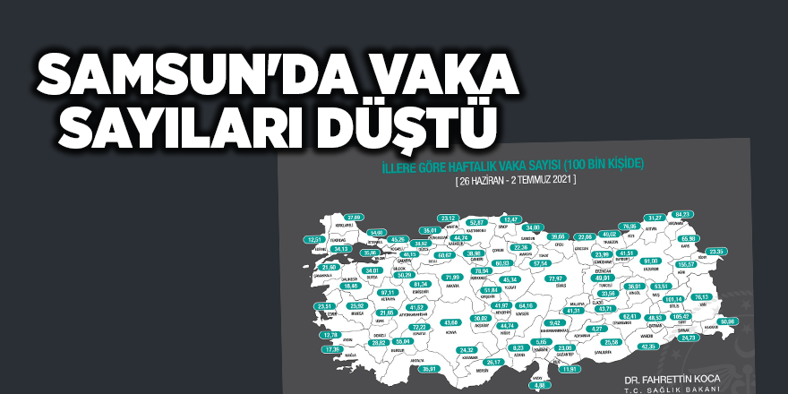 Samsun'da vaka sayıları düştü - samsun haber