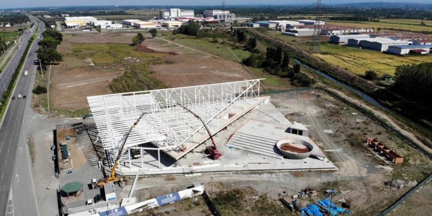 Bilim ve Teknoloji Merkezi’nin çelik çatı montajı devam ediyor - samsun haber