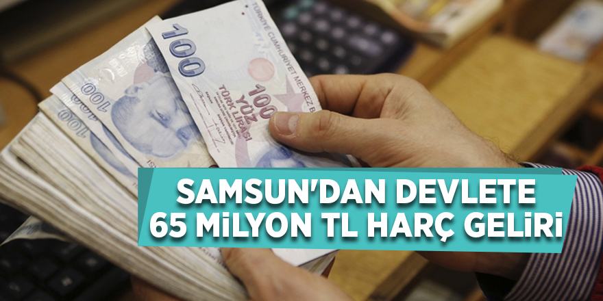 Samsun'dan devlete 65 milyon TL harç geliri - samsun haber