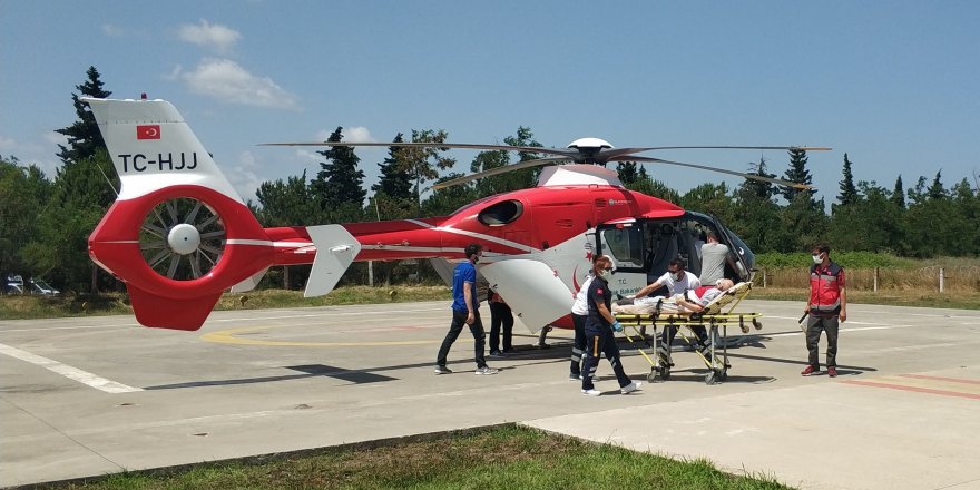 Samsun'da yaşlı adamın imdadına ambulans helikopter yetişti - samsun haber