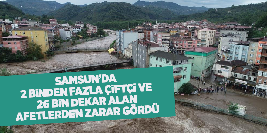 Samsun’da 2 binden fazla çiftçi ve 26 bin dekar alan afetlerden zarar gördü - samsun haber