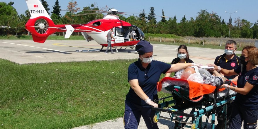 Samsun'da yaşlı adamın imdadına ambulans helikopter yetişti - samsun haber