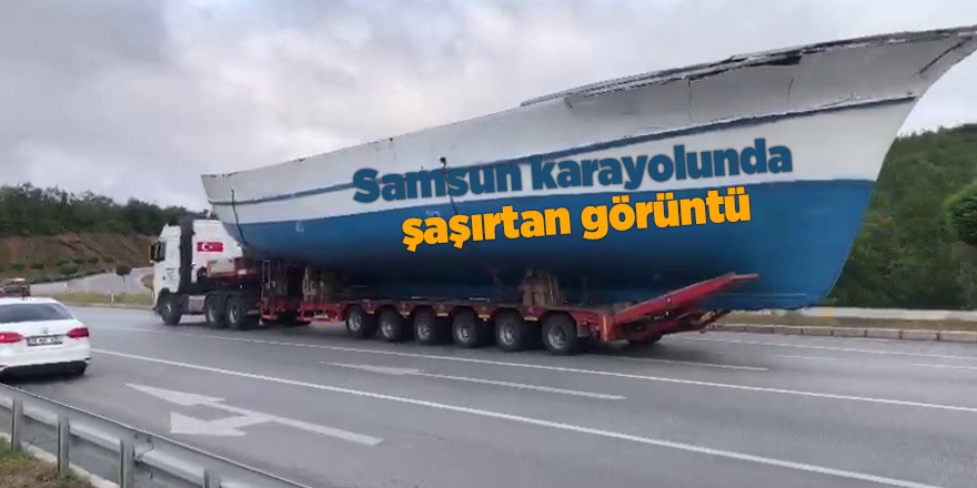 Samsun karayolunda şaşırtan görüntü - samsun haber