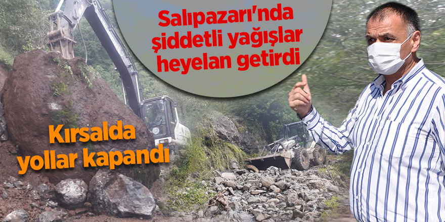 Salıpazarı'nda şiddetli yağışlar heyelan getirdi - samsun haber