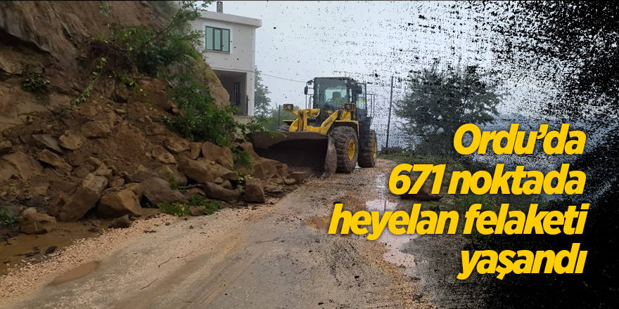 Ordu’da 671 noktada heyelan felaketi yaşandı