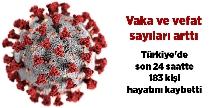 Türkiye'de son 24 saatte 183 kişi hayatını kaybetti