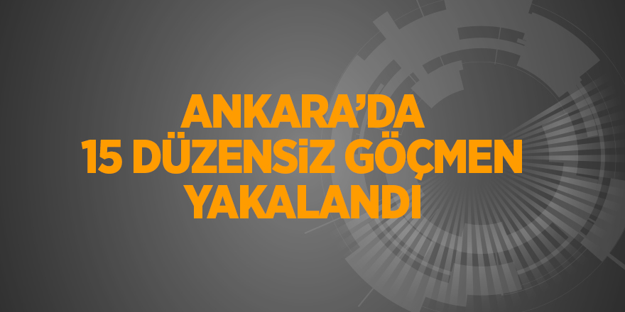 Ankara’da 15 düzensiz göçmen yakalandı