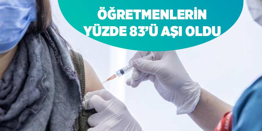 Öğretmenlerin yüzde 83’ü aşı oldu