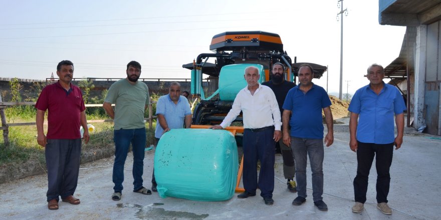 Bafra'ya kombine silaj ve küspe paketleme makinesi - samsun haber