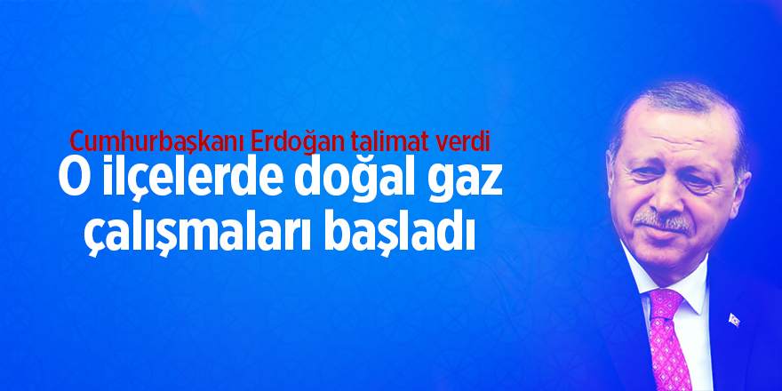 Cumhurbaşkanı Erdoğan talimat verdi O ilçelerde doğal gaz çalışmaları başladı