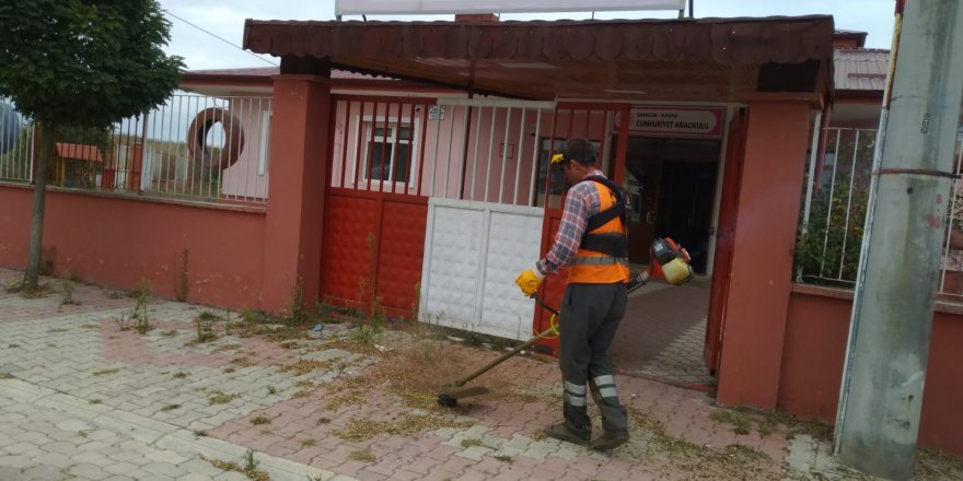 Kavak'ta okullarda temizlik seferberliği